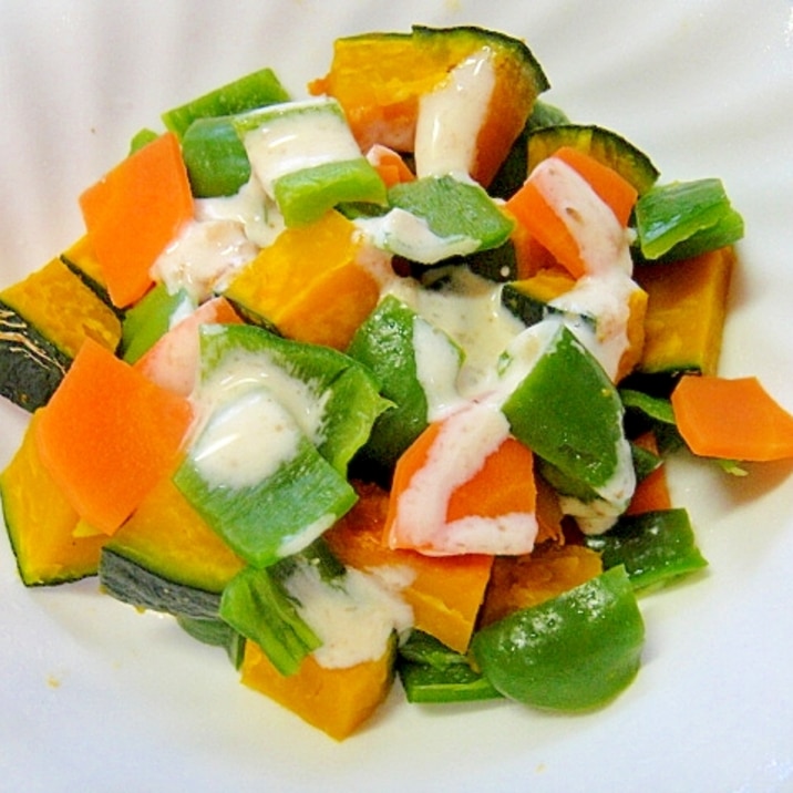 かぼちゃとピーマン人参の温野菜サラダ レシピ 作り方 By Mint74 楽天レシピ かぼちゃとピーマン人参の温野菜サラダ レシピ 作り方 By Mint74 楽天レシピ